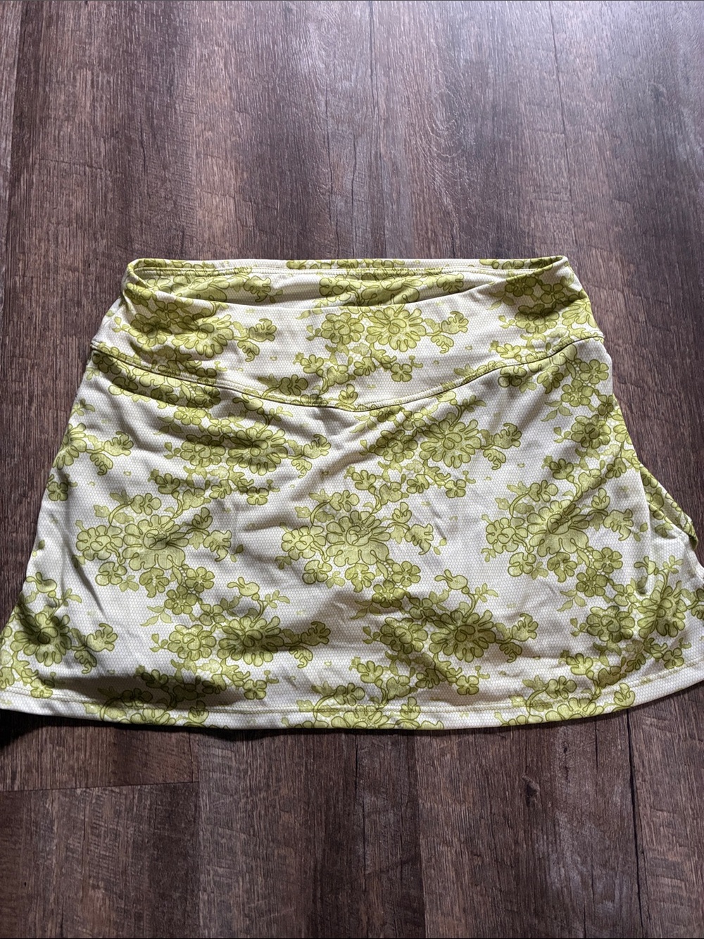 Women’s Floral A-Line Skirt in Light Green